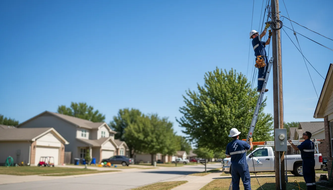 Residential electrician providing installation services in Chester, OK